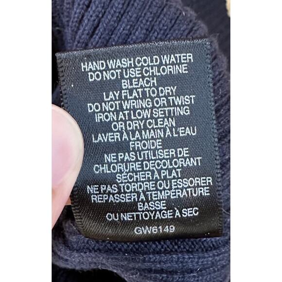 L.A.M.B. Fringed Detail Sweater Size XS Women’s Navy Cashmere Mohair - Picture 5 of 8